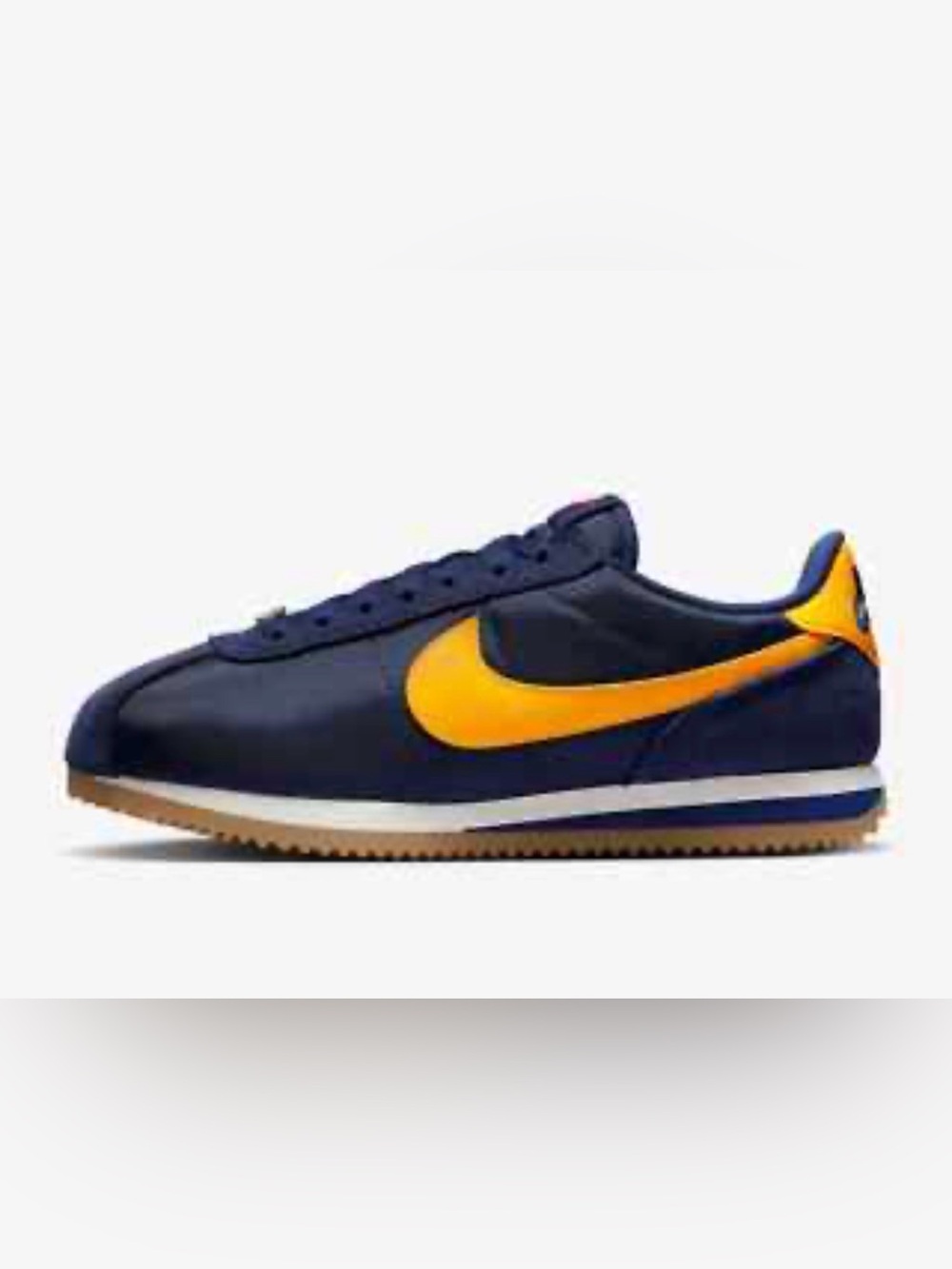 NIKE Women’s Size 10 Retro Suede Nylon Sneakers Navy Gold
